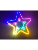 Stea de craciun LED, RBG cu turturi meteoriti de lumini