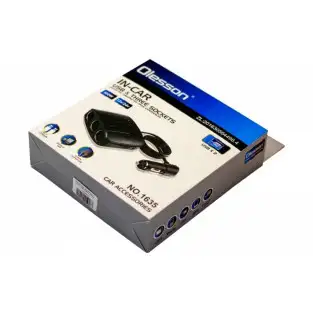 Prelungitor bricheta auto, 3 socket + 2 porturi USB red-mag.ro 2