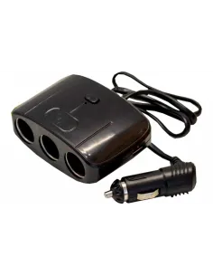 Prelungitor bricheta auto, 3 socket + 2 porturi USB red-mag.ro