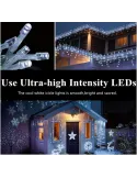 Instalatie 8 metri,ALB CALD 200 LED-uri tip turturi, franjuri