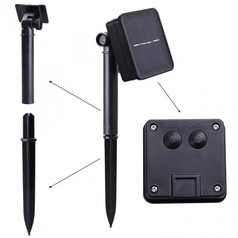 Instalatie 100 LED cu panou solar si controler, lungime 10