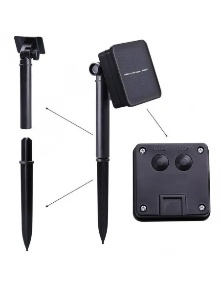 Instalatie 100 LED cu panou solar si controler, lungime 10