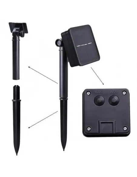 Instalatie 100 LED cu panou solar si controler, lungime 10