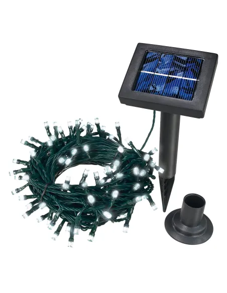 Instalatie 100 LED cu panou solar si controler, lungime 10