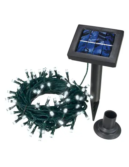 Instalatie 100 LED cu panou solar si controler, lungime 10