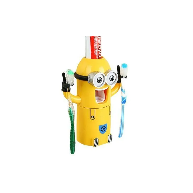 Dozator pasta de dinti cu suport pentru 2 periute, model