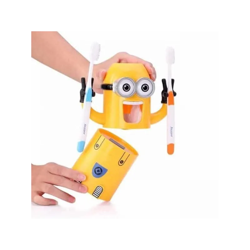 Dozator pasta de dinti cu suport pentru 2 periute, model