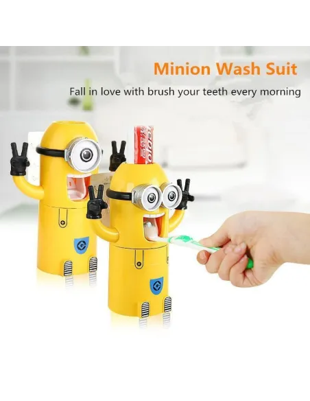 Set 2 dozatoare pentru pasta de dinti Minions red-mag.ro