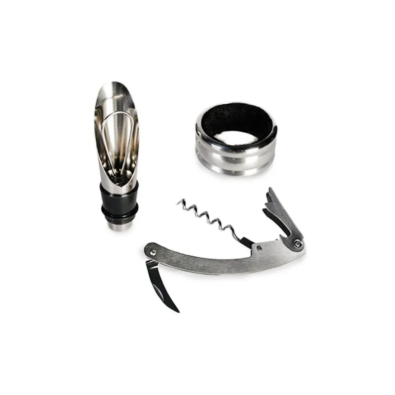 Set elegant de vin cu 3 accesorii red-mag.ro