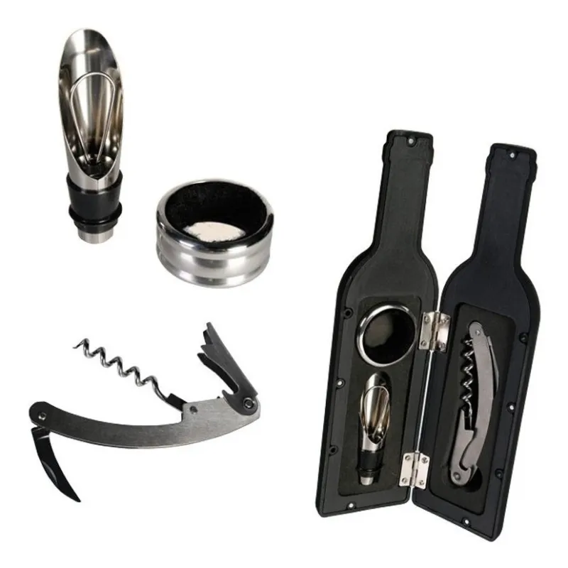 Set elegant de vin cu 3 accesorii red-mag.ro