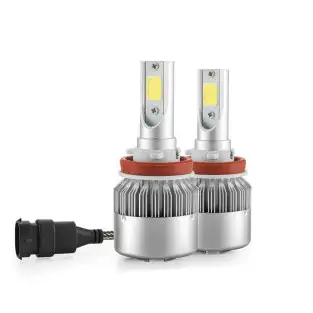 Set de 2 becuri COB C6 H8/H9/H11 red-mag.ro