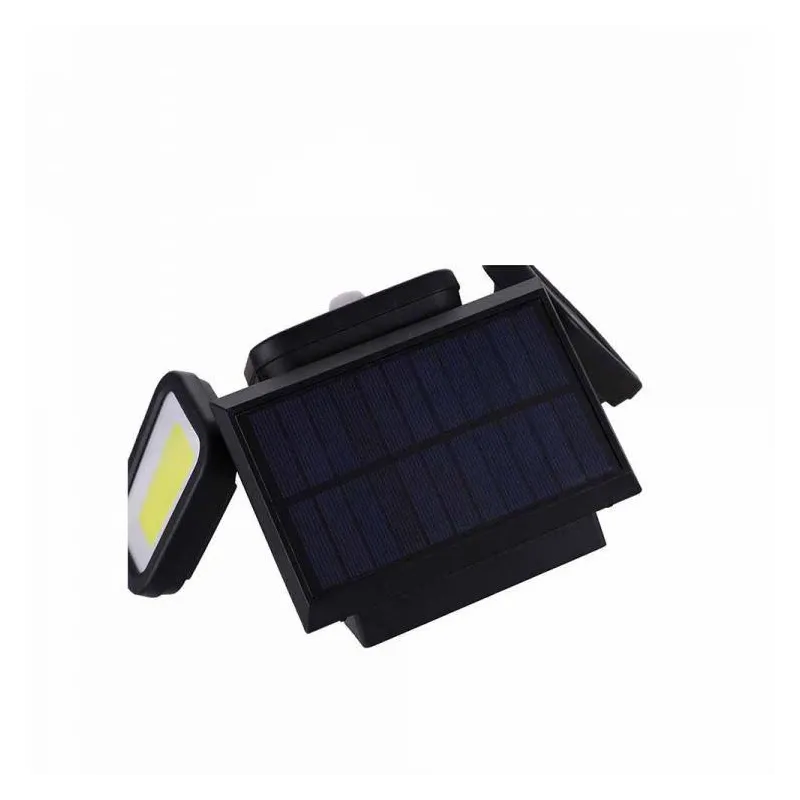 Lampa solara tripla split, senzor de de miscare, 15 W, IP65