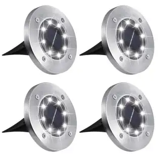 Set 4 x lampa solara cu 8 leduri si senzor de lumina cu fixare