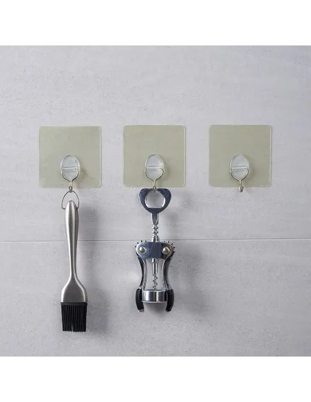 Pachet de 3 bucăți - Cârlige autoadeziv de perete red-mag.ro