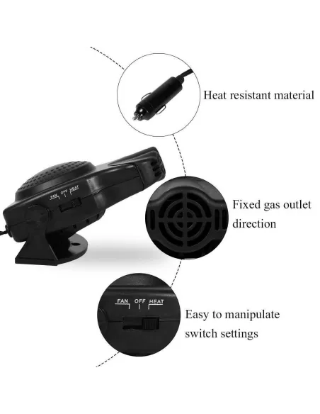 Aeroterma 12 v, auto cu incalzire - dezaburire red-mag.ro