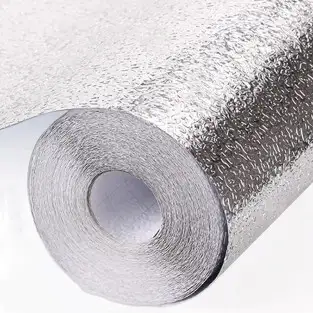 Folie de aluminiu autoadeziva bucatarie 60 x 300 cm red-mag.ro