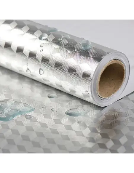 Folie adeziva de aluminiu,rezistenta pentru bucatarie, 60 x 300