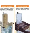 Mop plat cu rotire 360º,Galeata cu 2 cuve spalare si stoarecere
