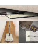 Mop plat cu rotire 360º,Galeata cu 2 cuve spalare si stoarecere