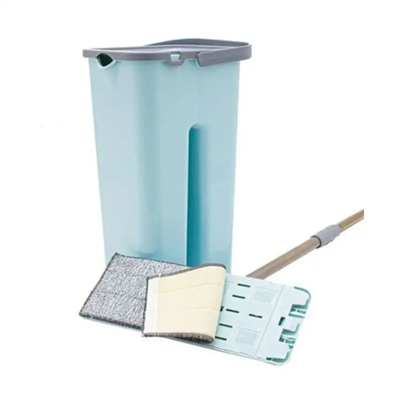 Mop plat cu rotire 360º, Galeata cu 2 cuve, spalare si