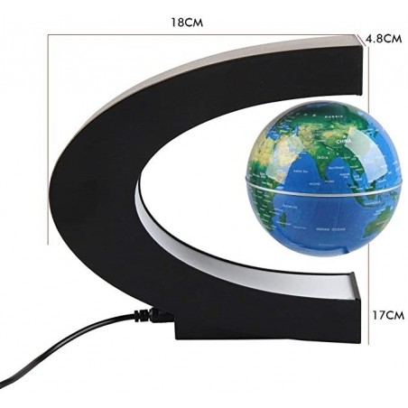 Glob anti-gravitațional plutitor magnetic Harta lumii cu lumină