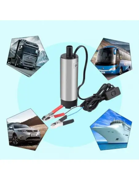 Pompa electrica auto submersibila 12V, 20 l/min, 52 mm