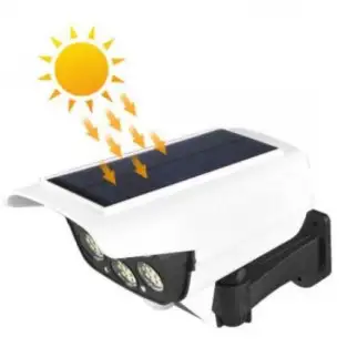 Camera falsa cu panou solar, 77 LED, senzor de miscare, JD 2