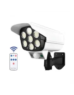 Camera falsa cu panou solar, 77 LED, senzor de miscare, JD