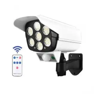 Camera falsa cu panou solar, 77 LED, senzor de miscare, JD