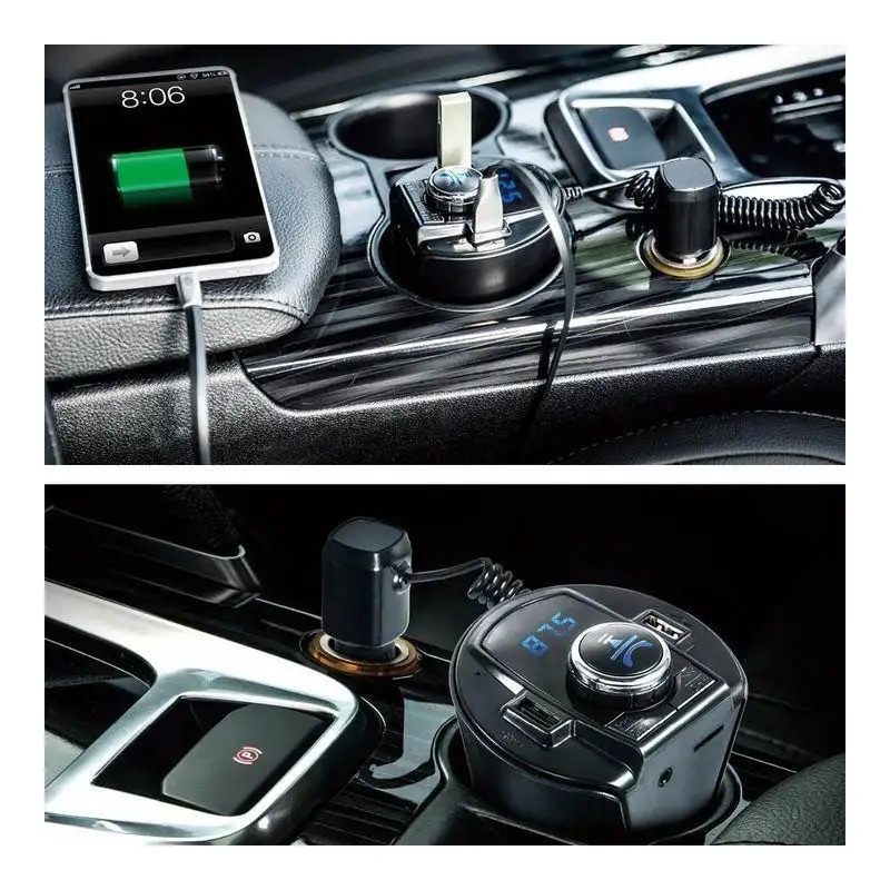 Transmitator auto ElektroStator BX6, Bluetooth, FM, 2 x USB