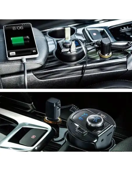 Transmitator auto ElektroStator BX6, Bluetooth, FM, 2 x USB