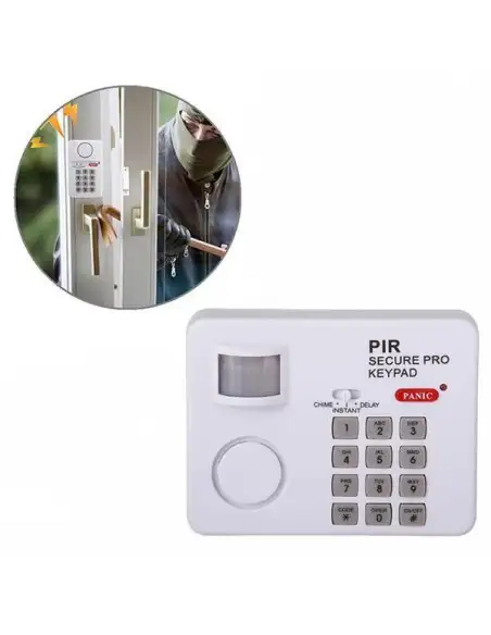 Alarma wireless cu senzor de miscare si cod de blocare /