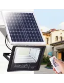 Proiector LED 100W cu panou solar, telecomanda inclusa