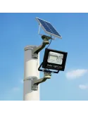 Proiector LED 100W cu panou solar, telecomanda inclusa