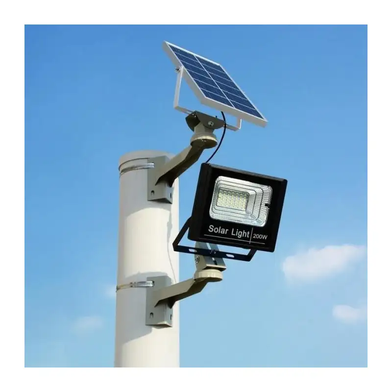 Proiector LED 100W cu panou solar, telecomanda inclusa