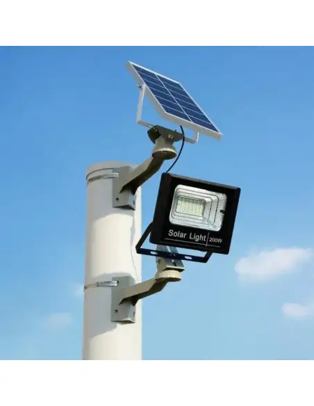 Proiector LED 100W cu panou solar, telecomanda inclusa