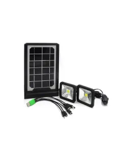 Kit incarcare solara pentru Camping 2 lampi LED si functie de