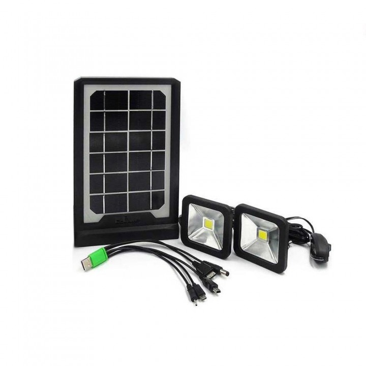 Kit incarcare solara pentru Camping 2 lampi LED si functie de