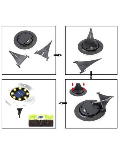 Set 4 Lampi decorative led cu incarcare solara Deco Garden