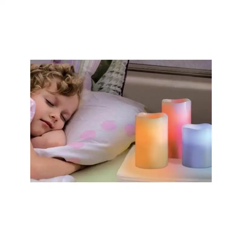 Set 3 lumanari ambientale RGB cu telecomanda red-mag.ro