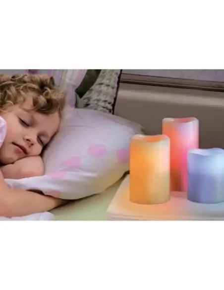 Set 3 lumanari ambientale RGB cu telecomanda red-mag.ro