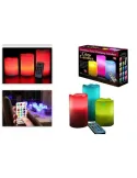 Set 3 lumanari ambientale RGB cu telecomanda red-mag.ro