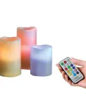 Set 3 lumanari ambientale RGB cu telecomanda red-mag.ro