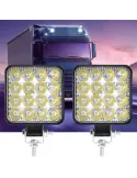 Set 2 proiectoare LED auto offroad 48W, 16 LED, 12V-24V