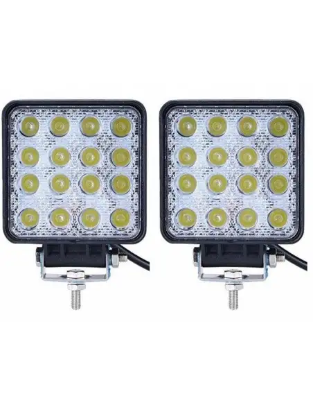 Set 2 proiectoare LED auto offroad 48W, 16 LED, 12V-24V
