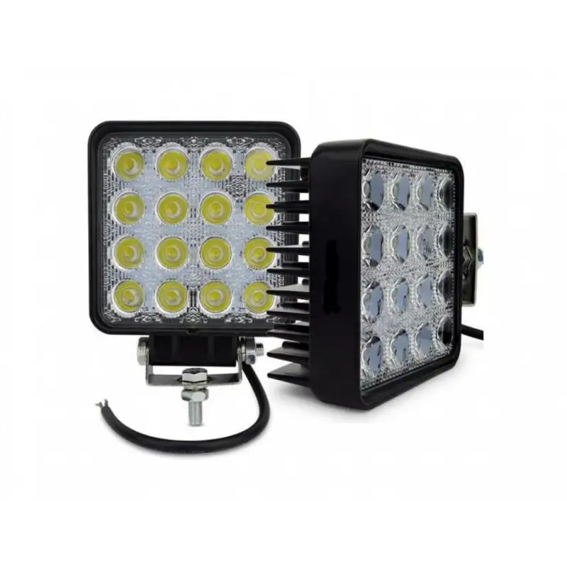 Set 2 proiectoare LED auto offroad 48W, 16 LED, 12V-24V