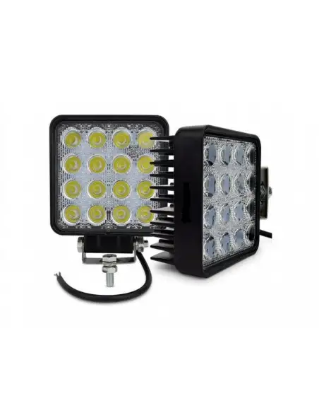 Set 2 proiectoare LED auto offroad 48W, 16 LED, 12V-24V