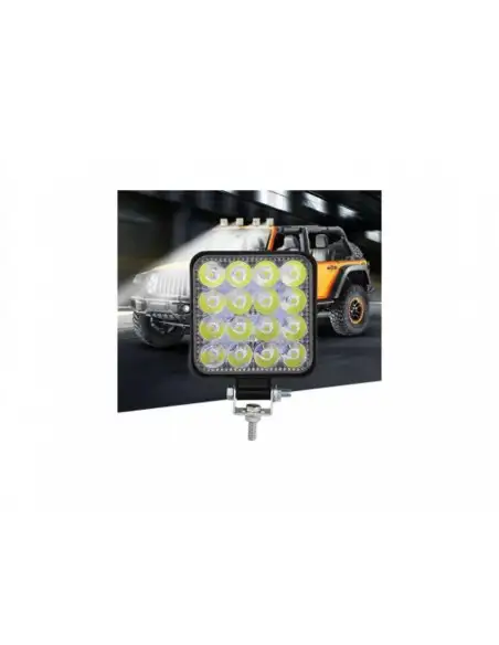 Set 2 proiectoare LED auto offroad 48W, 16 LED, 12V-24V