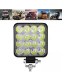 Set 2 proiectoare LED auto offroad 48W, 16 LED, 12V-24V