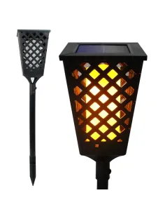 Felinar solar care imita flacara Tiki Dancing red-mag.ro